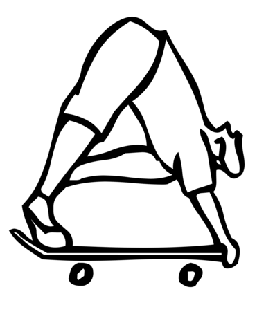 Skateboard Letter A Coloring Page